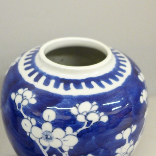 2016 - Three Chinese porcelain ginger jars, one lid a/f