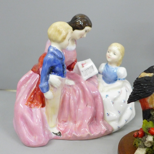 2018 - A Royal Doulton figure, The Bedtime Story, a Lladro figure and two other figures