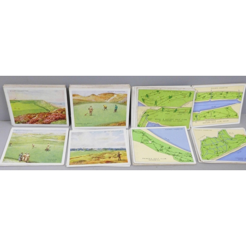 2027 - Cigarette cards; two sets of cigarette cards, Will's 'Golfing' and Player's 'Championship Golf Cours... 