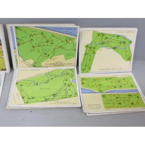 2027 - Cigarette cards; two sets of cigarette cards, Will's 'Golfing' and Player's 'Championship Golf Cours... 