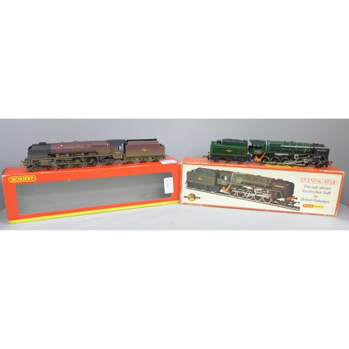 2051 - Two Hornby OO gauge locomotives, BR 4-6-2 Duchess class City of Nottingham and BR.2-10-0 Evening Sta... 