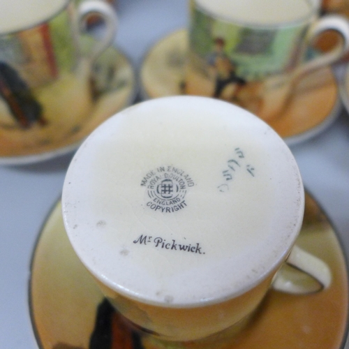 2083 - A Royal Doulton Dickens ware coffee set