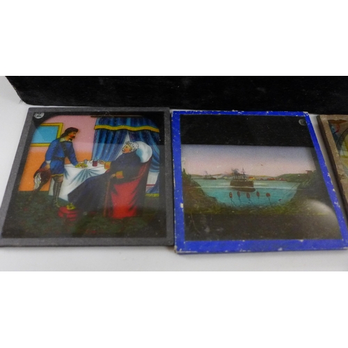 2098 - A box of coloured lantern slides **PLEASE NOTE THIS LOT IS NOT ELIGIBLE FOR IN-HOUSE POSTING AND PAC... 