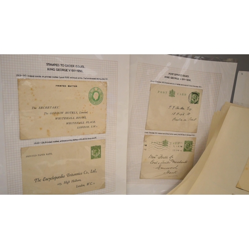 2114 - Stamps: Great Britain, a selection of George V postal stationery, unused and used with both internal... 