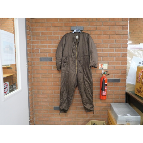 2130 - A RAF Anderson suit with additional thermal lining, to KM Brown and a silk handkerchief and dress ja... 