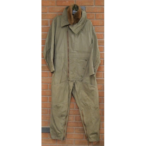 2130 - A RAF Anderson suit with additional thermal lining, to KM Brown and a silk handkerchief and dress ja... 