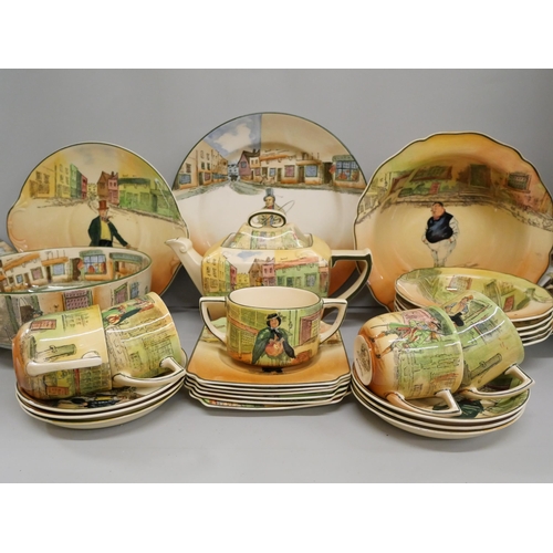 2137 - A Royal Doulton Dickens ware tea set with bowls and plates **PLEASE NOTE THIS LOT IS NOT ELIGIBLE FO... 