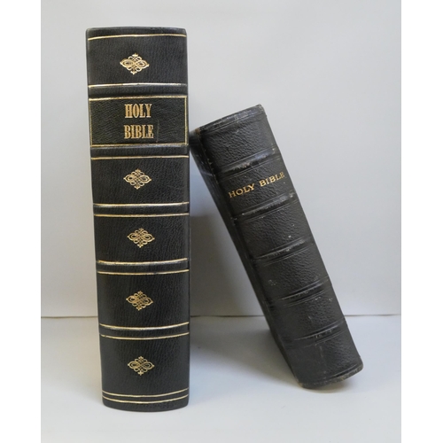 2154 - Two Bibles, 1905, one other 19th Century example, not dated, rebound