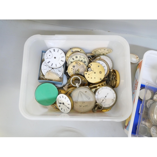 2167 - Mixed pocket watch movements, cases and silver cutlery (78g of weighable silver)