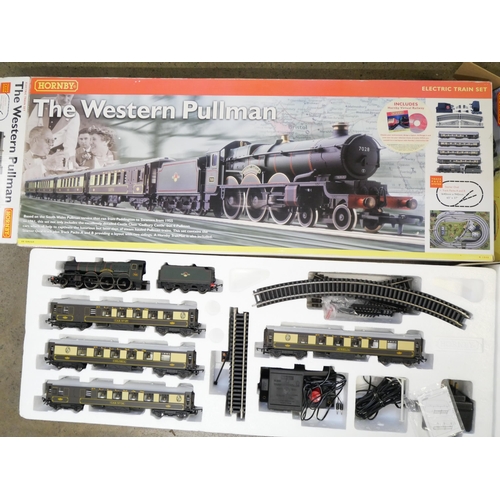 2184 - Two Hornby train sets, The Western Spirit and The Western Pullman and a pre-war Lionel O gauge locom... 