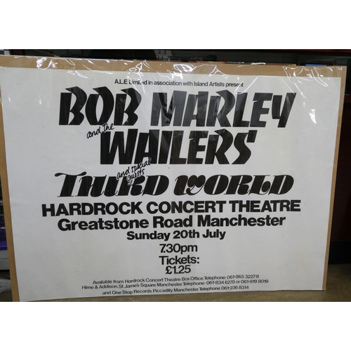 2186 - A Bob Marley, Third World concert poster, year unknown