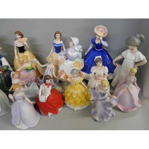 2199 - A collection of twenty-two figures including Royal Doulton, Nao and Franklin porcelain **PLEASE NOTE... 