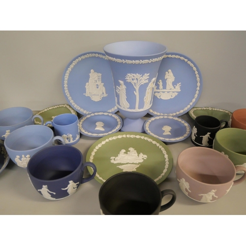 2202 - A collection of coloured Wedgwood Jasperware **PLEASE NOTE THIS LOT IS NOT ELIGIBLE FOR IN-HOUSE POS... 