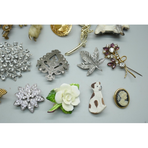 2231 - A collection of brooches