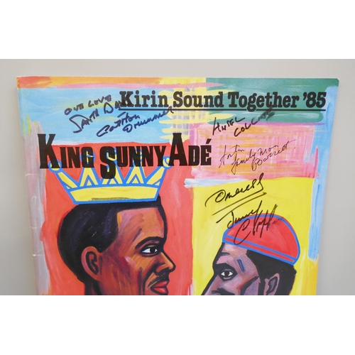 2235 - Reggae; signed programme autographed by King Sunny Adé, Jimmy Cliff, Ansell Collin, Carlton Santa Da... 