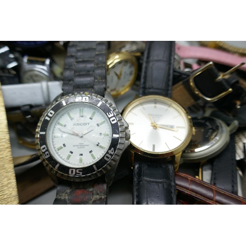 2241 - A collection of lady's and gentleman's wristwatches, quartz and mechanical