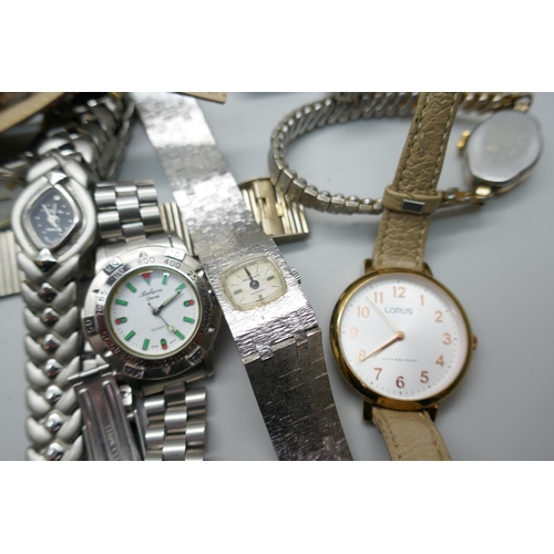 2241 - A collection of lady's and gentleman's wristwatches, quartz and mechanical