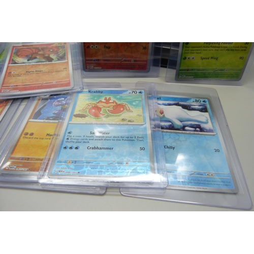 2243 - A collection of 550+ 151 Scarlet and Voilet Pokémon cards including Holographic in top loaders prote... 