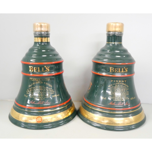 2257 - Two Wade Bells Whiskey Christmas decanters, 92, 94 with contents