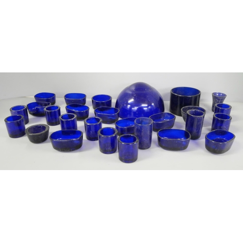 2278 - A box of Bristol blue glass liners **PLEASE NOTE THIS LOT IS NOT ELIGIBLE FOR IN-HOUSE POSTING AND P... 