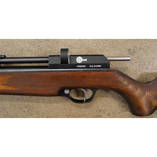 2299 - An SMK CR600W bolt action target shooting air rifle, 0.22 calibre CO2 **PLEASE NOTE THIS LOT IS NOT ... 