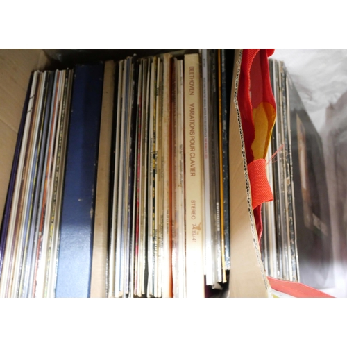 2302 - Two boxes of LP records, mainly easy listening but includes 1980s pop **PLEASE NOTE THIS LOT IS NOT ... 