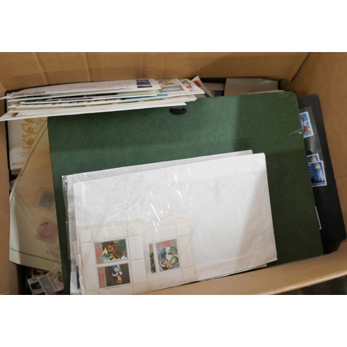 2303 - Stamps; box of stamps, covers, etc., loose and in albums