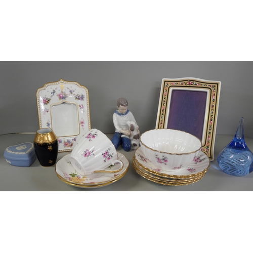 2307 - A Royal Copenhagen figure, Jason porcelain teawares and other decorative china **PLEASE NOTE THIS LO... 