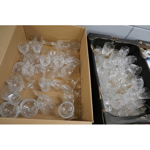 2318 - Two boxes of mixed crystal glass including Edinburgh Crystal **PLEASE NOTE THIS LOT IS NOT ELIGIBLE ... 