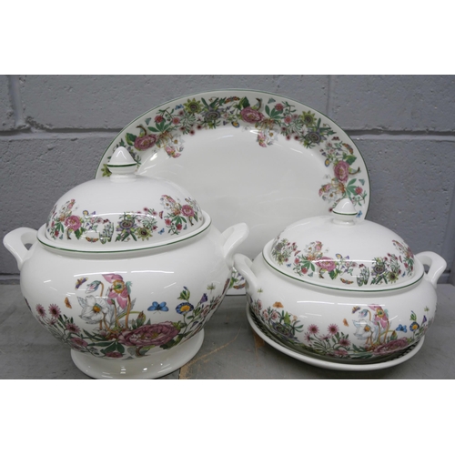 2326 - Two Portmeirion tureens, Worcester Evesham, Mason's Brown Velvet and other decorative china, two box... 