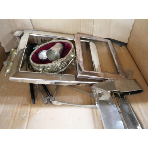 2328 - A box of plated flatware and a box of silver plate, etc (2) **PLEASE NOTE THIS LOT IS NOT ELIGIBLE F... 