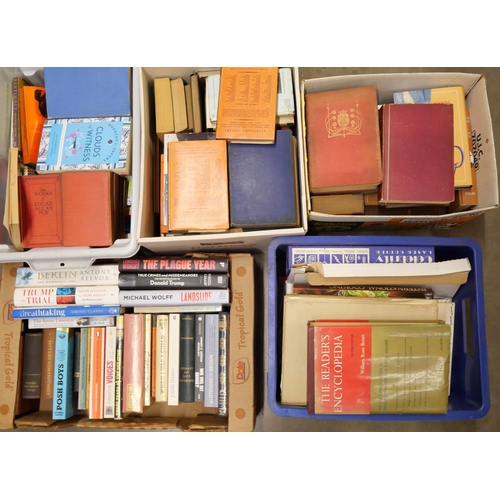 2339 - Five boxes of mixed books, social history, novels, 19th century and later **PLEASE NOTE THIS LOT IS ... 