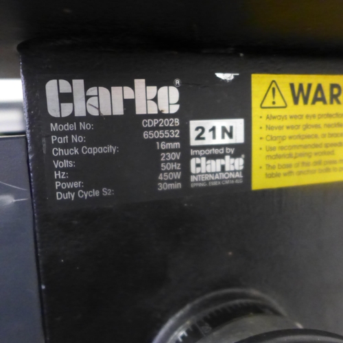 5001 - A Clarke CDP202 metal worker drill press