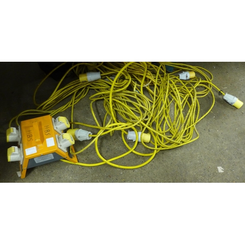 5029A - A 110V Twin Extension Unit and 5 x 110V extension leads