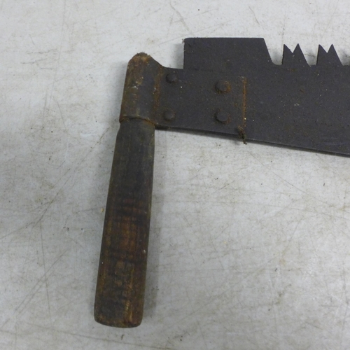 5062 - A vintage two man cross cut logging saw