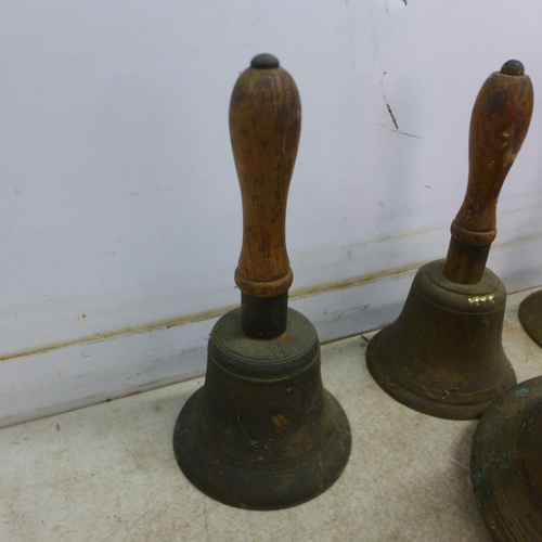 5065 - 4 assorted brass bells