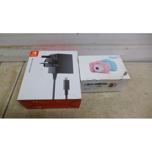 5074 - A quantity of miscellaneous electrical items including a Nintendo Switch charger, an extension lead ... 