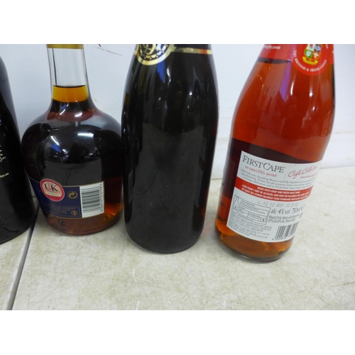 5082 - A collection of assorted alcohol including Courvoisier