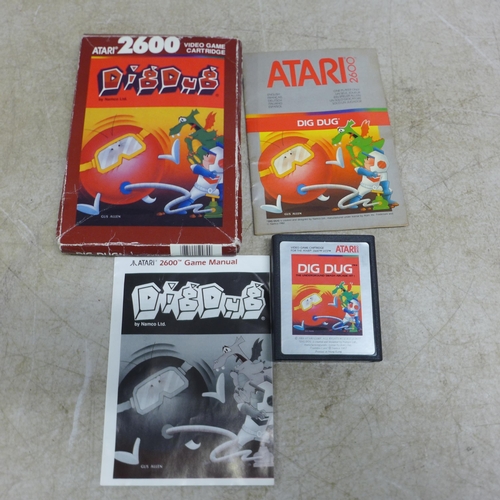 5089 - An Atari 2600 Vader games console with controllers, manuals and 9 games including Spiderman, Amidar,... 