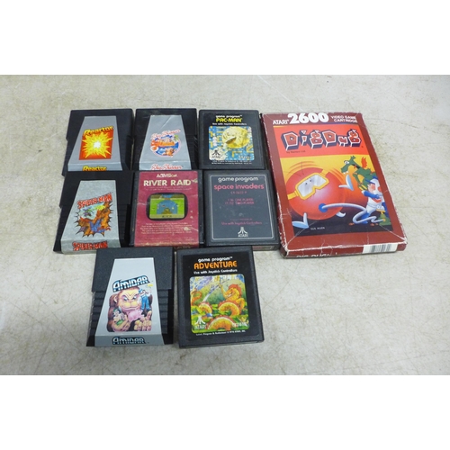 5089 - An Atari 2600 Vader games console with controllers, manuals and 9 games including Spiderman, Amidar,... 