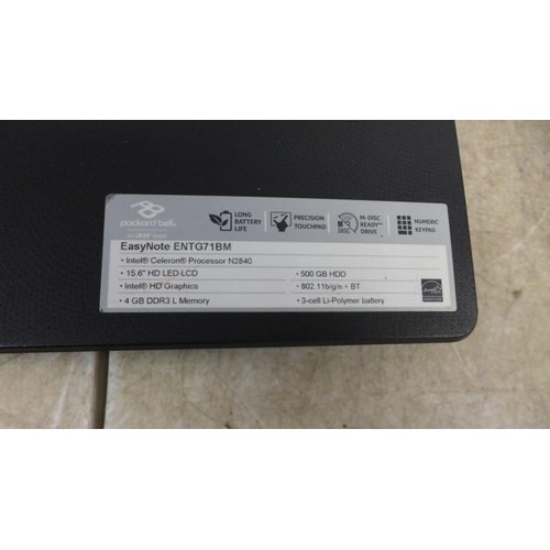 5107 - A Packard Bell MS2397 laptop with charger