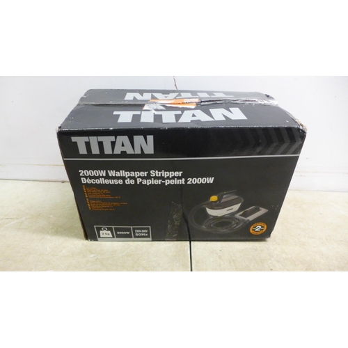 5114 - A Titan 2kW steam wallpaper stripper plus an Energiser 2kW heat gun, used