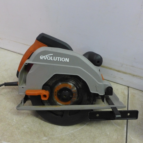 5117 - A Mac Allister MSB900 900W belt sander plus an Evolution 165mm diameter 1200W circular saw, used