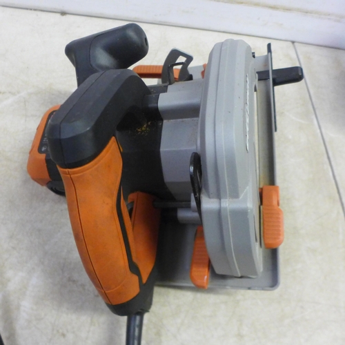 5117 - A Mac Allister MSB900 900W belt sander plus an Evolution 165mm diameter 1200W circular saw, used