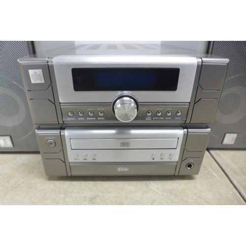 5125 - A Ministry Of Sound DAB digital radio CD player and a pair of speakers with manual and remote