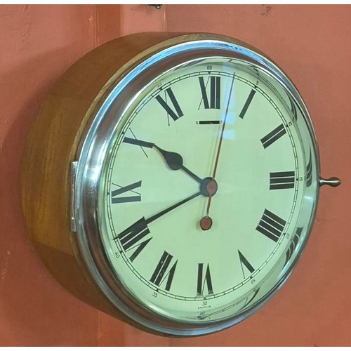 292 - A Smiths teak 8-day wall clock, with astral movement and platform escapement