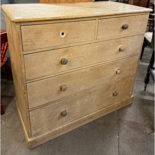 207 - A Victorian pine chest of drawers