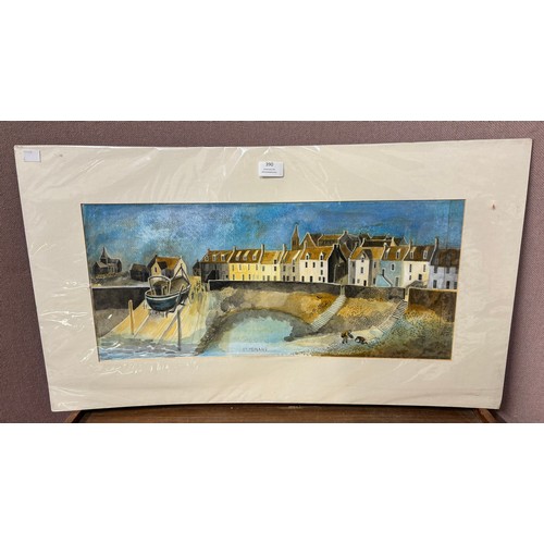 390 - Michael McVeigh, St Monans, watercolour, unframed