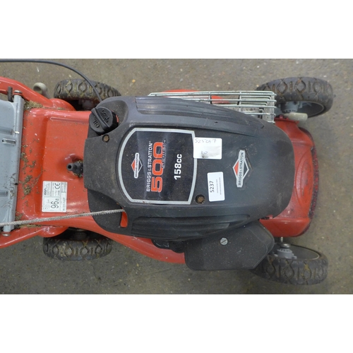 5237 - An Ibea petrol lawnmower with a Briggs and Stratton 500 series 158cc petrol engine and collection bo... 