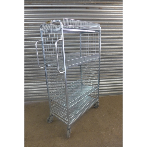 5239 - A galvanised steel multi tier trolley